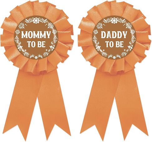 دبوس شارة Cielito Lindo Mom to Be Tinplate، الأب المكسيكي ليكون دبوسًا، زر الكشف عن الجنس للآباء الجدد، شريط جائزة Rosette Mom باللون البني، هدايا لحفلات استقبال المولود الجديد in Kuwait