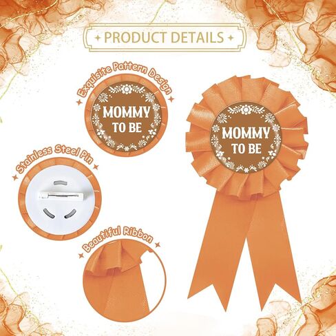 دبوس شارة Cielito Lindo Mom to Be Tinplate، الأب المكسيكي ليكون دبوسًا، زر الكشف عن الجنس للآباء الجدد، شريط جائزة Rosette Mom باللون البني، هدايا لحفلات استقبال المولود الجديد in Kuwait