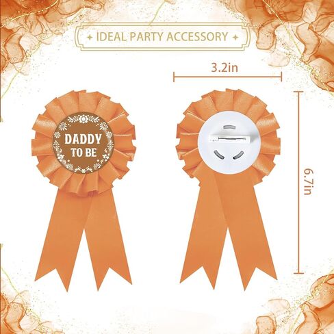 دبوس شارة Cielito Lindo Mom to Be Tinplate، الأب المكسيكي ليكون دبوسًا، زر الكشف عن الجنس للآباء الجدد، شريط جائزة Rosette Mom باللون البني، هدايا لحفلات استقبال المولود الجديد in Kuwait