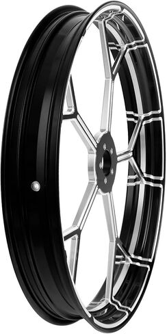30" x 3.5" Front Wheel Rim with Dual Disc Hubs Fit for Harley 2008-later Touring Street Glide, Custom Black Billet CNC Front Wheel Rim Non ABS in Kuwait