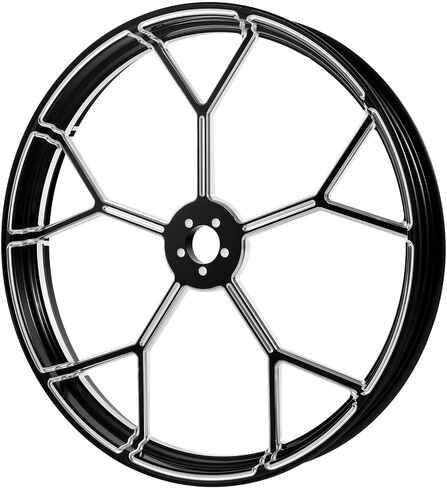 30" x 3.5" Front Wheel Rim with Dual Disc Hubs Fit for Harley 2008-later Touring Street Glide, Custom Black Billet CNC Front Wheel Rim Non ABS in Kuwait