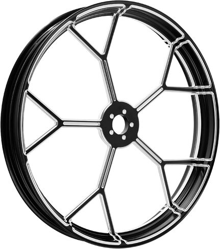 30" x 3.5" Front Wheel Rim with Dual Disc Hubs Fit for Harley 2008-later Touring Street Glide, Custom Black Billet CNC Front Wheel Rim Non ABS in Kuwait