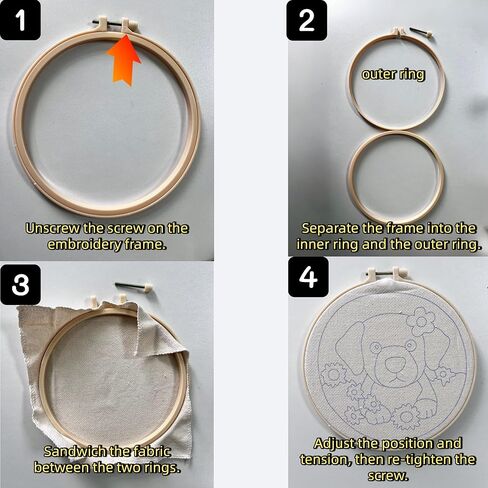 Punch Needle Kit for Beginners: Adorable Golden Retriever Puppy DIY Embroidery Craft Set | All-in-One Starter Kit with Hoop, Fabric & Yarn | Easy Gift & Home Decor for Adults & Kids (20x20cm) in Kuwait
