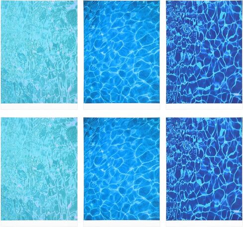 Ripple Water Sticker, 6 Sheets Self Adhesive Diorama Supplies Paper - Pearlescent Ripple Stream Sheet for Miniature Lake River Home Decor in Kuwait
