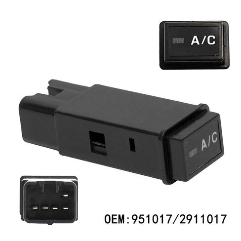 مفتاح مكيف هواء السيارة 12 فولت زر ضغط A/C 84660-35030 ABS جزء بديل متوافق مع بيك اب تاكوما T100 أسود in Kuwait