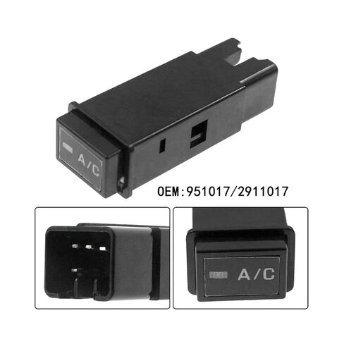 مفتاح مكيف هواء السيارة 12 فولت زر ضغط A/C 84660-35030 ABS جزء بديل متوافق مع بيك اب تاكوما T100 أسود in Kuwait
