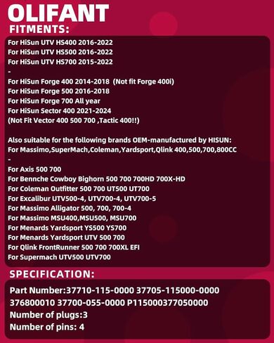 Starter Solenoid Relay for Hisun HS 400 500 700 Forge Sector Axis Bennche Coleman Outfitter Excalibur Massimo Menards Yardsport Qlink Supermach Replace 37710-115-0000 in Kuwait