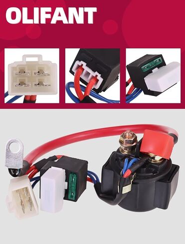 Starter Solenoid Relay for Hisun HS 400 500 700 Forge Sector Axis Bennche Coleman Outfitter Excalibur Massimo Menards Yardsport Qlink Supermach Replace 37710-115-0000 in Kuwait