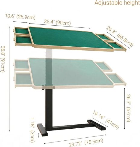 Puzzle Table with Drawers 1500 Pieces Adjustable Puzzle Tables for Adults with 4 Drawers and Cover 35.4"x 26.8" Puzzle Borad for mom in Kuwait