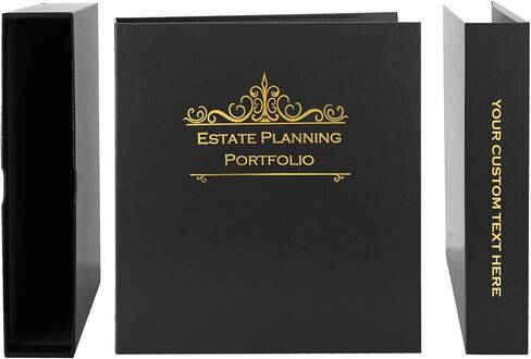 Personalized Estate Planning Portfolio Binder with Custom Spine Text – Professional Legal Document Organizer in Kuwait