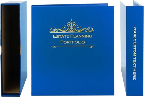 Personalized Estate Planning Portfolio Binder with Custom Spine Text – Professional Legal Document Organizer in Kuwait