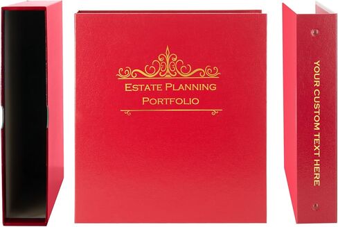 Personalized Estate Planning Portfolio Binder with Custom Spine Text – Professional Legal Document Organizer in Kuwait