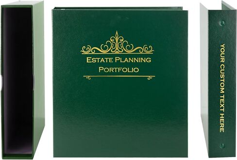 Personalized Estate Planning Portfolio Binder with Custom Spine Text – Professional Legal Document Organizer in Kuwait