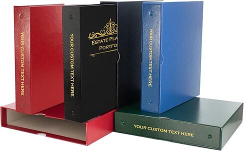 Personalized Estate Planning Portfolio Binder with Custom Spine Text – Professional Legal Document Organizer in Kuwait