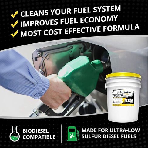 إضافات وقود الديزل Opti-Lube Summer+ Cetane Formula: سطل سعة 5 جالون بدون ملحقات يعالج ما يصل إلى 12800 جالون in Kuwait