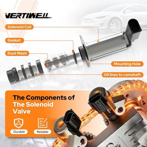 Pack of 1 VVT Variable Valve Timing Solenoid Intake Oil Control Valve Compatible with Hyundai Santa Fe Genesis Coupe Azera Kia Sedona 3.3L 3.5L V6 2010 2011 2012 Replaces 916-713 243553CAA1 in Saudi Arabia