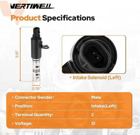 Pack of 1 VVT Variable Valve Timing Solenoid Intake Oil Control Valve Compatible with Hyundai Santa Fe Genesis Coupe Azera Kia Sedona 3.3L 3.5L V6 2010 2011 2012 Replaces 916-713 243553CAA1 in Saudi Arabia