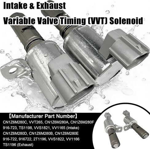 2 قطعة CN1Z6M280D CN1Z6M280C محرك السحب والعادم توقيت الصمام المتغير (VVT) الملف اللولبي وتسخير الأسلاك متوافق مع Ford Escape/Fusion/Fiesta/Transit Connect - يستبدل 916-723 916-722 in Kuwait
