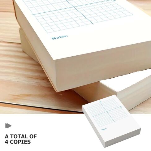 Baluue 4pcs Graphing Notebooks Math Grid Paper Xy Coordinate Practice Sheets Sturdy Paper Notepad for Classroom Geometry and Math Drawing Supplies in Kuwait