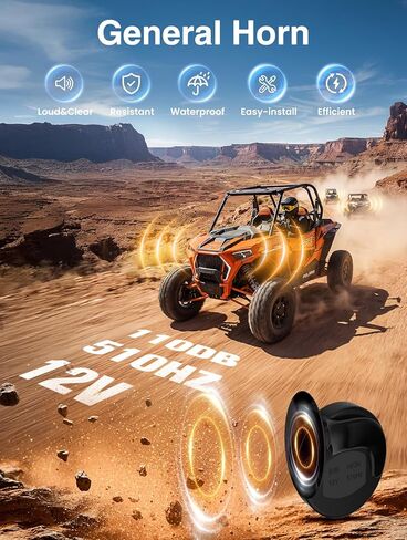 Pre-wired UTV Turn Signal with 2 Rocker Switch Kit, Universal ATV Street Legal Kit with Horn/Hazard/Blinker, Plug-and-play, Compatible with Polaris RZR/Ranger, Honda Pioneer/Talon, SXS, CFMOTO in Kuwait