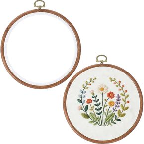 Elegaperma 2 Pcs Decorative 6 Inch Embroidery Hoop Frame Hanging Ornaments in Kuwait