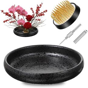 Kenaoeoe Ikebana Vases Set Ceramic Flower Frog Vase Kit with 1.8 Inch Ikebana Vases and Needle Straightening Tool for Japanese Floral Arrangements in Kuwait