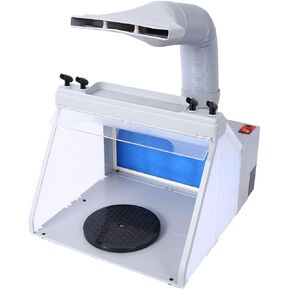 Airbrush Spray Booth, Portable Hobby Airbrush Paint Spray Booth Kit with 4 Airbrush Holders and 1 Paint Holder Super Power Air Brush Paint Spray Booth with Filter LED for Painting Model Craft D in Saudi Arabia