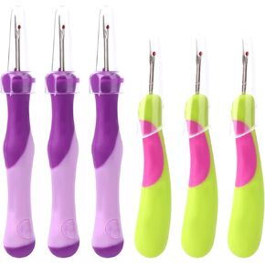 Goktvai 6pcs Seam Ripper for Sewing, Stitch Remover Tool Thread Puller Cutter for Hand Sewing Embroidery Knitting Cross Stitching Fabric Essentials Craft Supplies Needlepoint Accessories in Kuwait