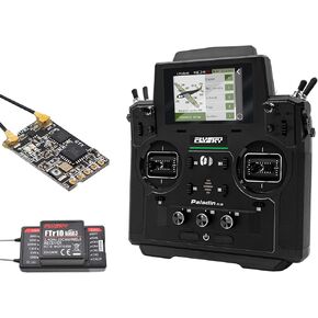 GoolRC Flysky Paladin PL18 2.4GHz 18CH Radio Transmitter with FS-FTr10 and FTr16S Receiver for RC FPV Racing Drone Airplane Helicopter Multicopter Engineering Vehicle - Mode 2 (Left Hand Throttle) in Kuwait