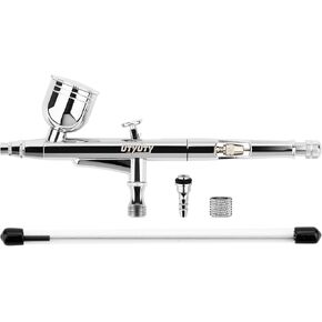 Airbrush Kit, Airbrush Gun Dual‑Action,0.3mm Needle,6CC Cup,Air Brush with 1/8" Connector for Painting, Cake, Nail Art, Models & Crafts,Lightweight Copper-Silver in Kuwait
