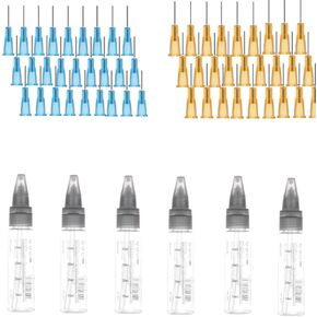 No-Clean Airbrush Accessories Kit - 6-Piece Paint Bottles & 100 Disposable Nozzles (0.3/0.5mm 50 Each) | Compatible with J15 No-Clean Airbrush Kit with Disposable Nozzle in Saudi Arabia