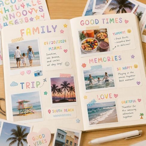 Alphabet Stickers, 15 Sheets, 1500Pcs Multicolor Vinyl Self-Adhesive Letter Number Stickers, ABC Number Labels with Symbols for Mailbox, Door, Sign, Notebook, Classroom Decor, DIY Crafts Art Making in Kuwait