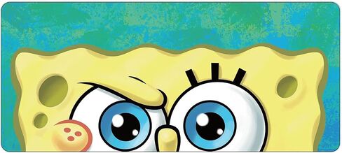 لوحة مكتب Ghost x Spongebob Squarepants Oni - لوحة ماوس ألعاب كبيرة جدًا، تصميم عيون سبونج بوب، 35.4 بوصة × 15.7 بوصة، سطح أملس فائق الانزلاق، قاعدة مطاطية غير قابلة للانزلاق، حواف مخيطة in Kuwait