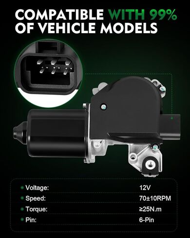 88958371 محرك ممسحة الزجاج الأمامي مناسب لـ: -Chevy for: -GMC Silverado Sierra 1500 2500 3500، Suburban Yukon XL 1500 2500، Tahoe Yukon لـ: -Cadillac Escalade ESV EXT 2004 مع 6 دبابيس 88958406 in Kuwait