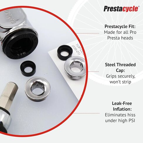 Prestaflator Pro Presta Head Rebuild Kit – Seal Replacement Kit with O-Ring and Steel Top Cover, Quick 6mm Hex Install, Restores Factory-Fresh Fit for Prestacycle Pro Pump Heads in Kuwait