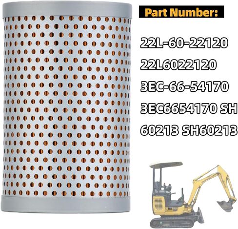 22L-60-22120 مرشح هيدروليكي متوافق مع حفارة كوماتسو PC14R-2 PC16R-3 PC18MR-2 PC27MR PC30MR PC35MR يستبدل 3EC-66-54170 in Kuwait