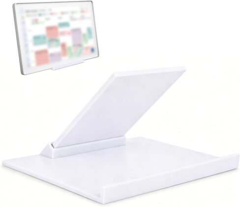 Adjustable Desktop Stand, White Detachable Desk Mount Holder with Baffle Stable Frame Base Replacement for Skylight Calendar Max 27in in Saudi Arabia