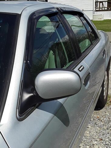 4pcs Window Deflectors for 92-11 Mercury Grand Marquis (Excl. Landau Roof), 98-11 Ford Crown Vic Short Rears, 03 Mercury Marauder, Out-Channel Rain Guard Shades, Side Window Visor 94228 in Saudi Arabia