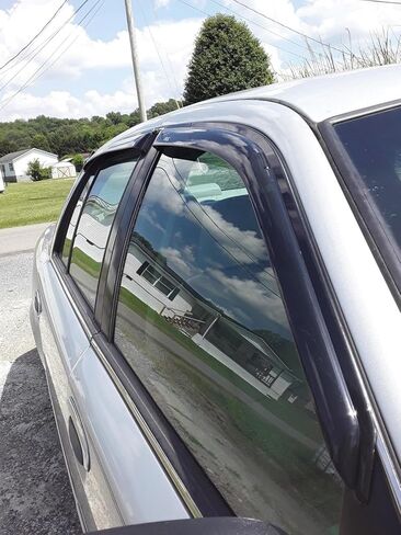 4pcs Window Deflectors for 92-11 Mercury Grand Marquis (Excl. Landau Roof), 98-11 Ford Crown Vic Short Rears, 03 Mercury Marauder, Out-Channel Rain Guard Shades, Side Window Visor 94228 in Saudi Arabia