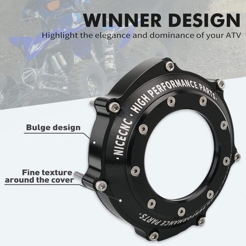 جراب NICECNC لـ ATV متوافق مع Yamaha YFZ450 2006 2007 2008 2009 2013، YFZ450R 2009 2010 2011 2012 2013 2014 2015 2016 2017-2023 غطاء شفاف، بديل لـ 5TG-15415-00-00 in Kuwait