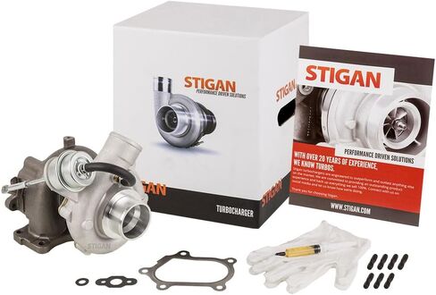 شاحن توربيني Stigan Turbo لـ Isuzu NPR NQR Chevy & GMC W4500 W5500 w/ 4.8L 4HE1 4HE1XS ديزل 1998-2004 - Stigan 847-1090 جديد in Kuwait