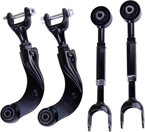 4Pcs Adjustable Rear Camber Arm and Toes Left and Right Kit Compatible with Toyota Camry Avalon Corolla; Compatible with Lexus ES350 ES300h 2017-2024 Adjustable Range: -2.5°to+2.5 in Kuwait