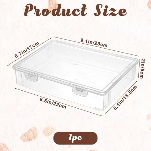 Marker Box, Crayon Boxes Plastic, Large Pencil Box with Latching Lid, Clear Plastic Storage Containers for Art Craft Supply, Crayon, Pencil Boxes, Photos, Washi Tape in Kuwait