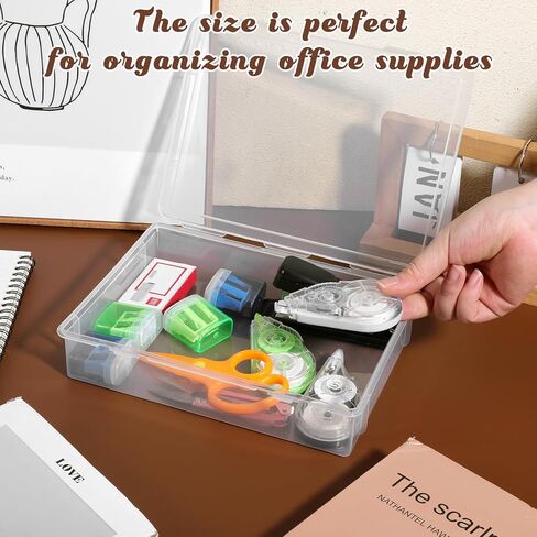 Marker Box, Crayon Boxes Plastic, Large Pencil Box with Latching Lid, Clear Plastic Storage Containers for Art Craft Supply, Crayon, Pencil Boxes, Photos, Washi Tape in Kuwait
