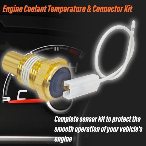 G1852 (12334869) Engine Coolant Temperature Sensor with Pigtail Harness - Compatible with Classic GM Engines for Chevy, Buick, Pontiac, Oldsmobile, Cadillac (1950s-1970s Models) in Kuwait