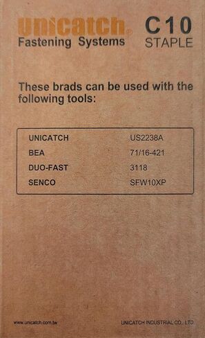 71 Series Staples (C10) 304 Stainless Steel. Fine Wire Staple 22GA 3/8 Crown (10mm) x 3/8 Length (10,000 pcs/Box) in Kuwait