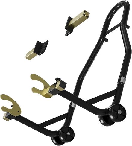 GarveeTech Motorcycle Stand Lift Rear Wheels Lift 450LBS Capacity with U+L Adjustable Swingarm Spool, Black in Kuwait