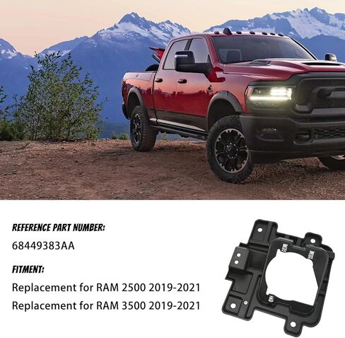 2Pcs Front Fog Light Bracket Compatible with RAM 2500 3500 2019-2021, Fog Lamp Mounting Support Mount Bracket Replace 68449383AA, Driver Side and Passenger Side in Kuwait