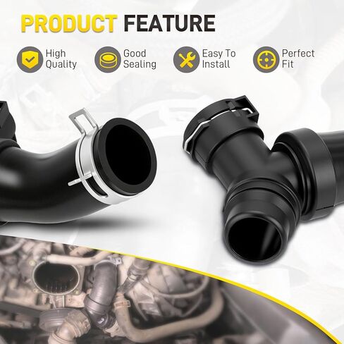 Radiator Heater Hose T Connector with O-Rings Compatible with 2011-2019 Ford F-150, Mustang 5.0L V8 Engine Coolant Pipe Replace# 626-541, DR3Z8566A, BR3Z8566A in Kuwait