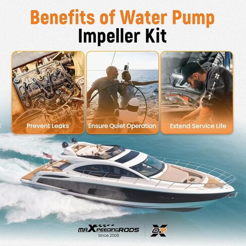 maXpeedingrods Water Pump Impeller Kit for Yamaha Engine Models 4 Stroke 75 90 115 Hp Outboard Boat Motors Replacement 68V-W0078-01 18-3442 in Kuwait